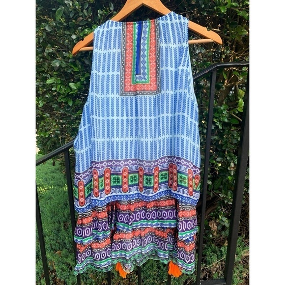 Hemant and Nandita layer mini dress with tassels - Picture 7 of 7